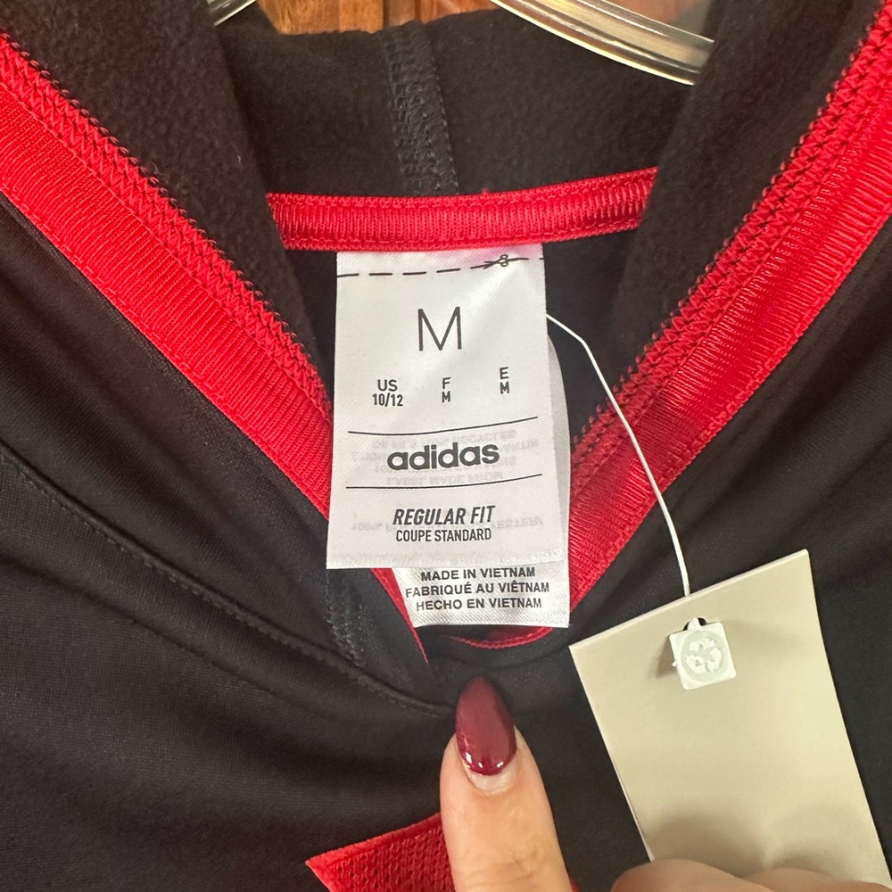 Adidas Black & Red Sweatshirt NWT - Picture 3 of 6